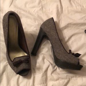 Brown heels by Christian Siriano